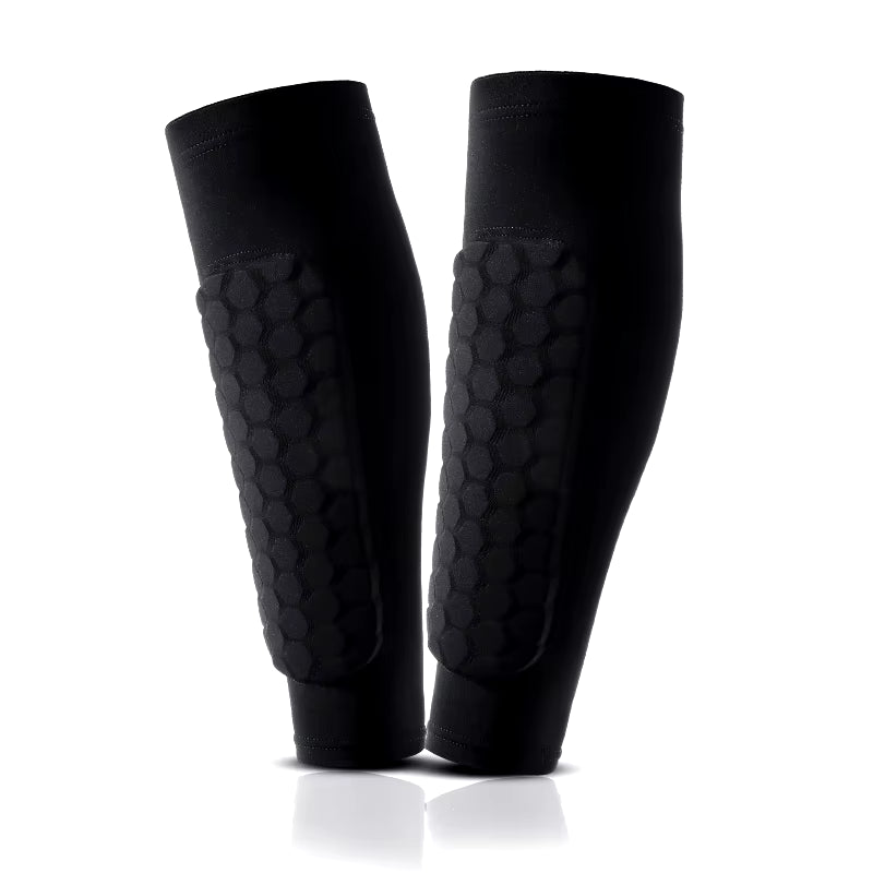 Soccer Shin Guard Sleeves with Foam, Calf Compression Sleeve Honeycomb Pads, Lightweight Shin Protection