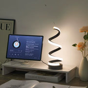 Spiral Glow LED Desk Lamp – 3-color USB light