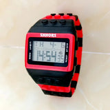 BrickBeat SHHORS Building-Block Digital Watch – Alarm & Backlight