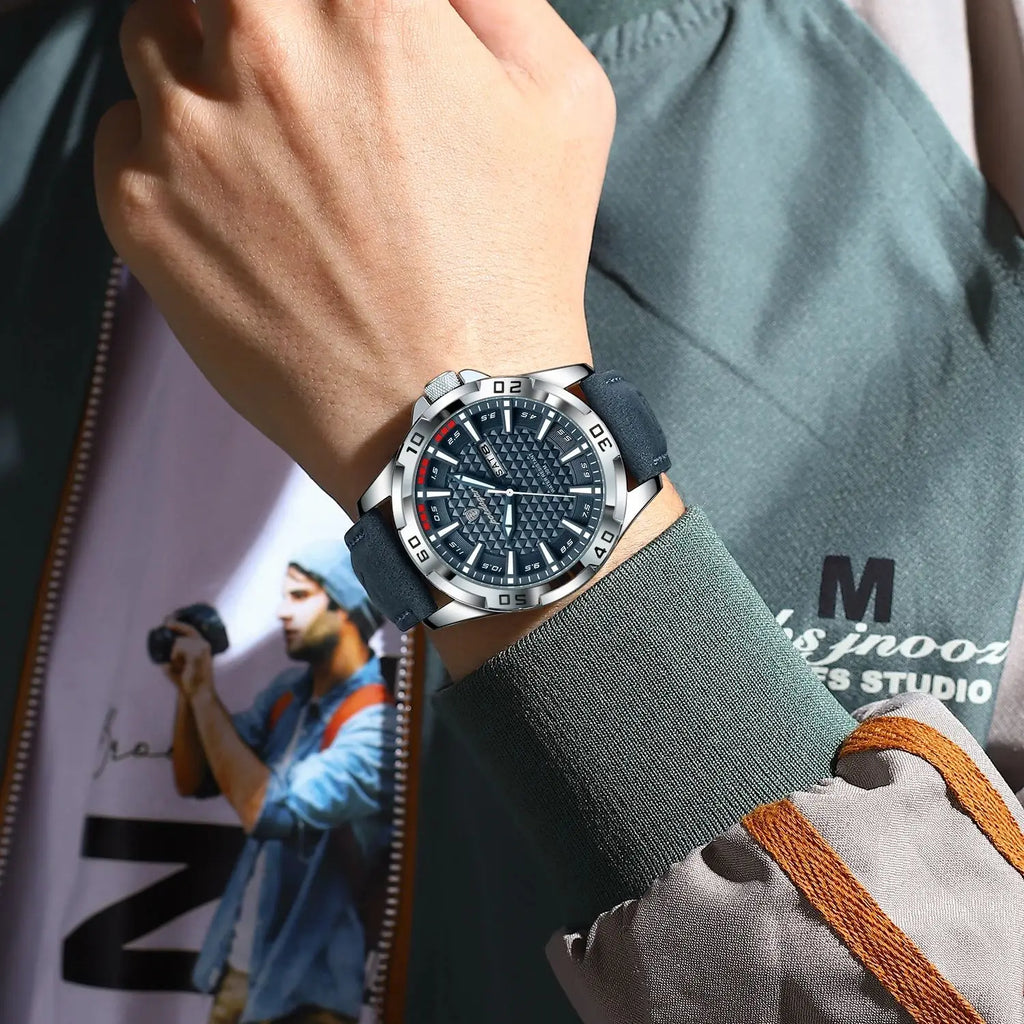 Original Men Watch Luxury Waterproof Luminous Date Week Watch for Man Quartz Leather Fashion Men'S Watches Reloj Hombre
