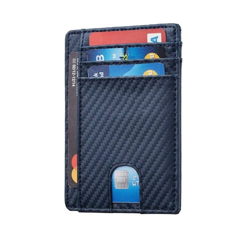 Carbon-Texture Blue wallet