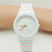 White CandyClear Pop Watch with silicone strap