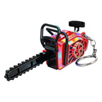 FTCY Mini Chainsaw Model Key Rings Pendant Realistic Logging Saw Key Adults Stress Relief Keychains Funny Key Gift