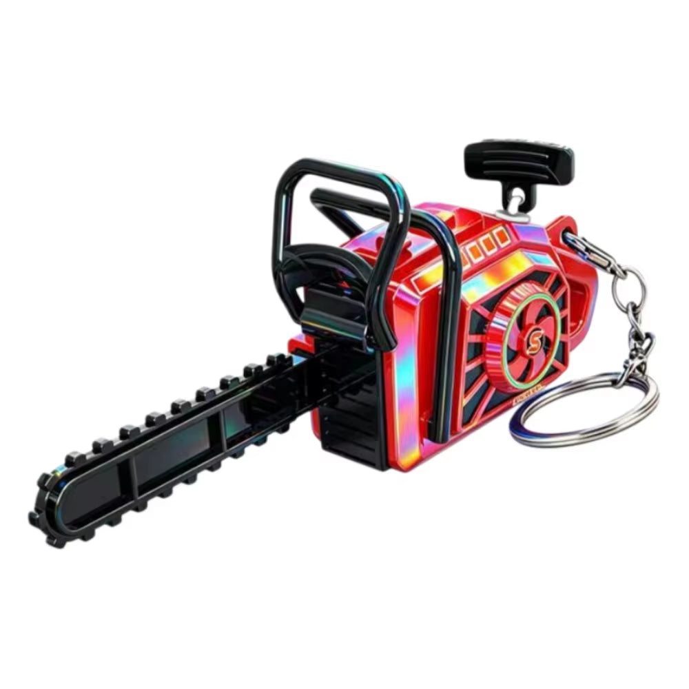 FTCY Mini Chainsaw Model Key Rings Pendant Realistic Logging Saw Key Adults Stress Relief Keychains Funny Key Gift