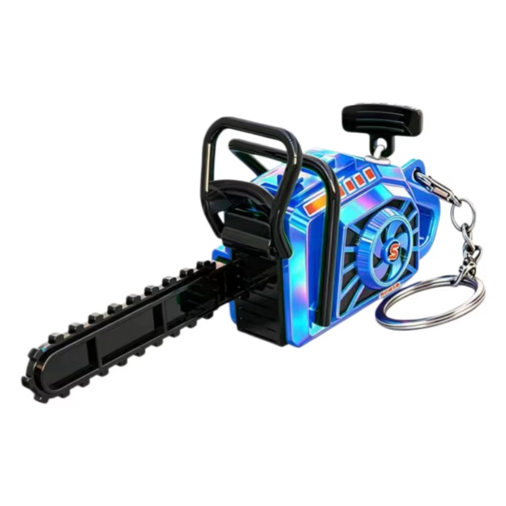 FTCY Mini Chainsaw Model Key Rings Pendant Realistic Logging Saw Key Adults Stress Relief Keychains Funny Key Gift