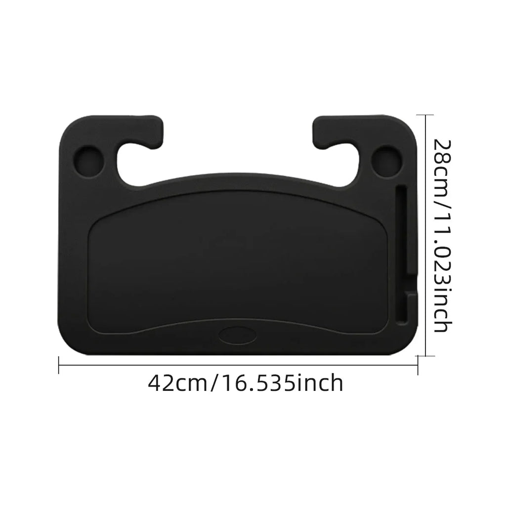 Universal Steering Wheel Tray Table – Car Lunch Tray & Laptop Desk with Cup Holder for Work Trucks, Cars, SUVs, Construction Workers & Drivers