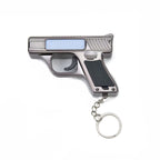 Pistol Shaped Keychain Light Mini Hand Press Power Generation LED Flashlight Portable COB Work Light Pocket Small Torch Pendant