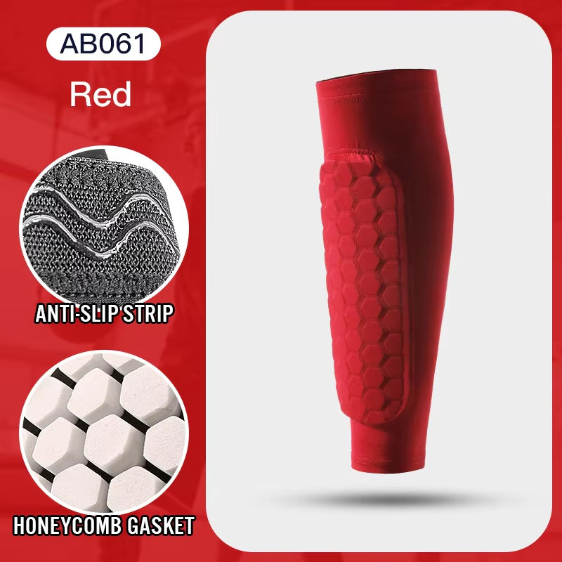 Soccer Shin Guard Sleeves with Foam, Calf Compression Sleeve Honeycomb Pads, Lightweight Shin Protection