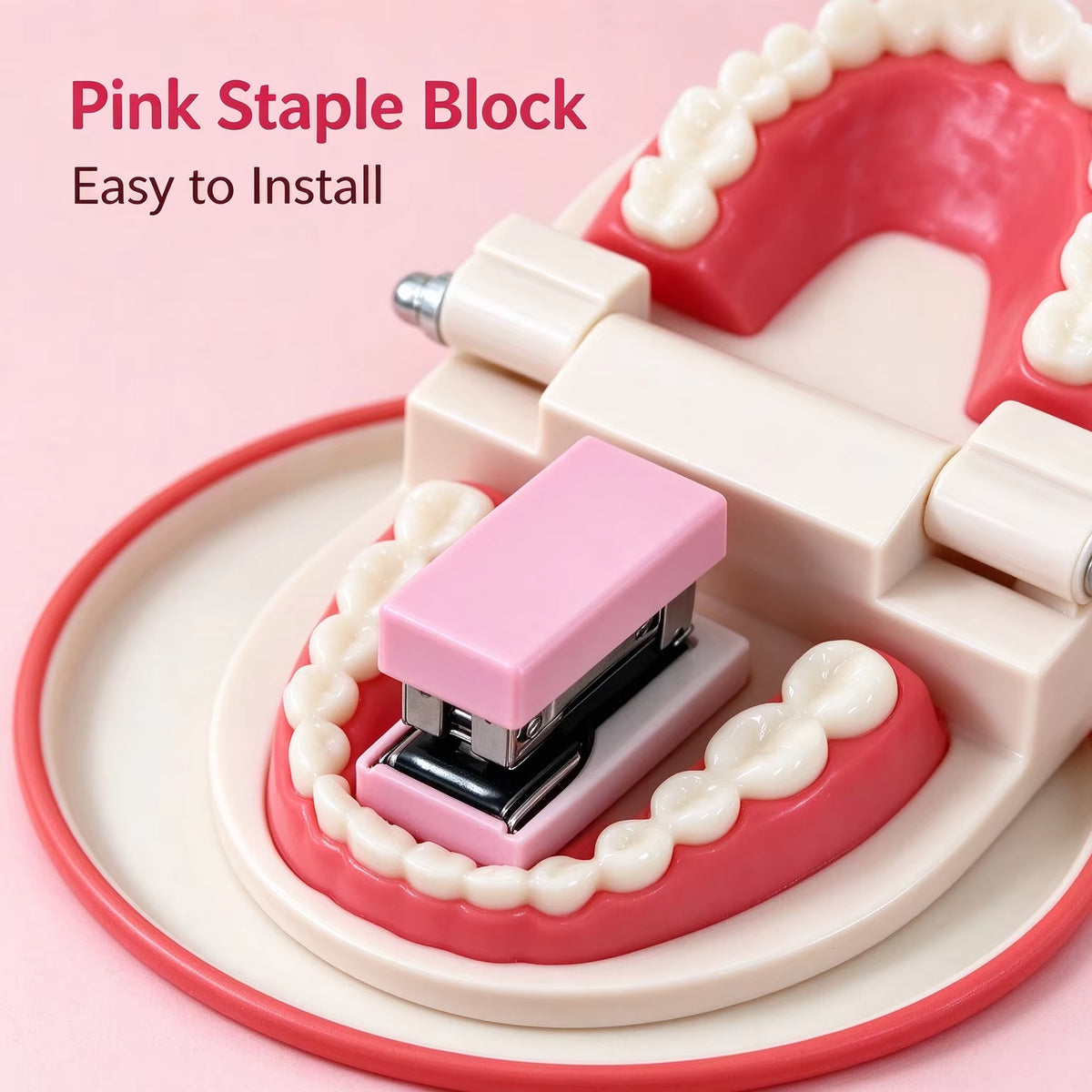 Creative Tooth Teeth Stapler Funny Prank Novelty Stationery Mini Portable Staplers Office School Student Desk Supplies Gift
