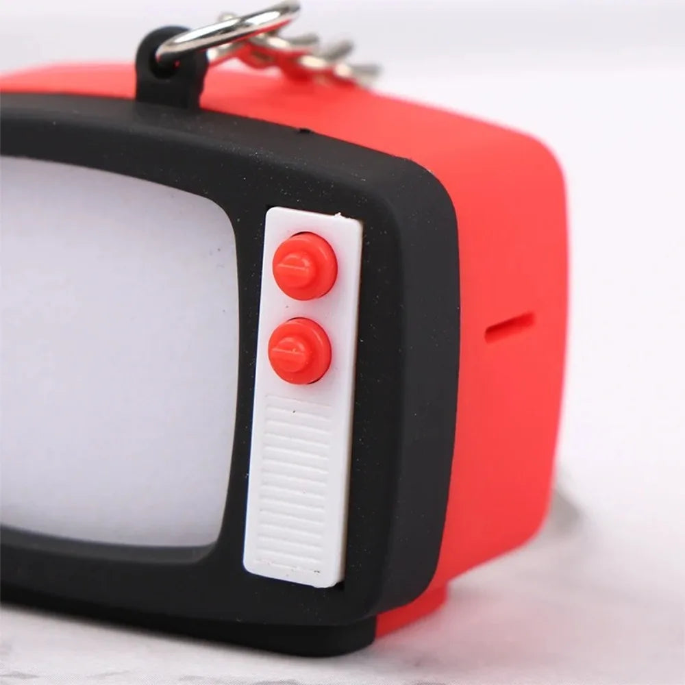Creative Retro Television Keychain Model Keychain Pendant Creative Children Miniature Television Tv Led Keychain Home