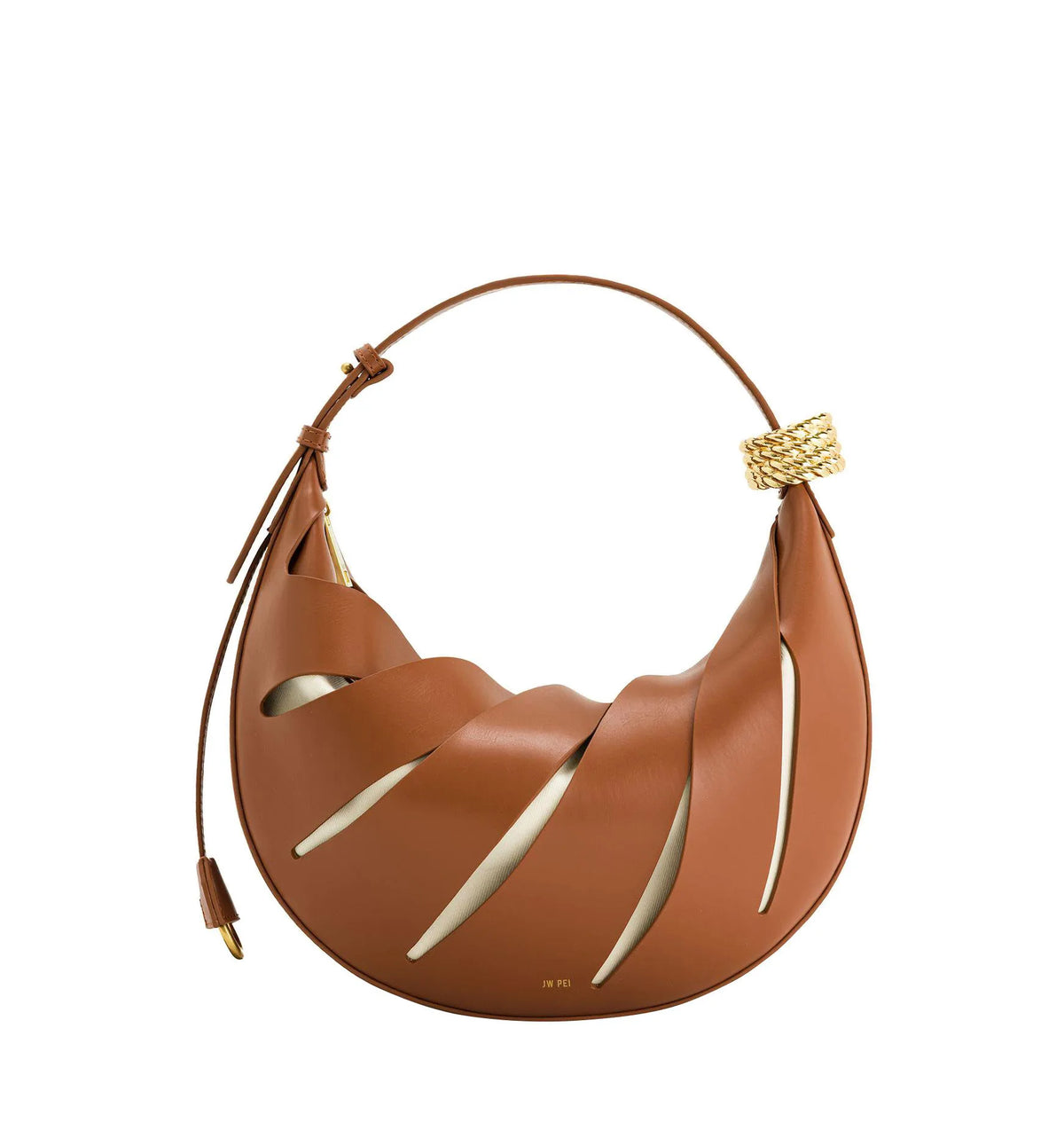 Women's Jana Hollow Out Shoulder Bag, Girl's Crescent Shoulder Bag – Trendy Hollow Out Hobo Purse, Adjustable Crossbody Bag, Curved Vegan Leather Handbag