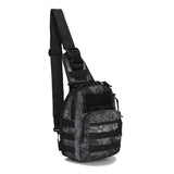 TrailGrid MOLLE tactical sling pack – storage, strap and carry detail