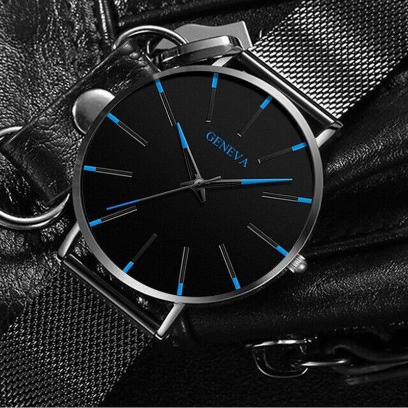 Men's Stainless Steel Waterproof Watch - Quartz Luminous - Classic Watches Business