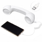 White USB-C retro telephone handset