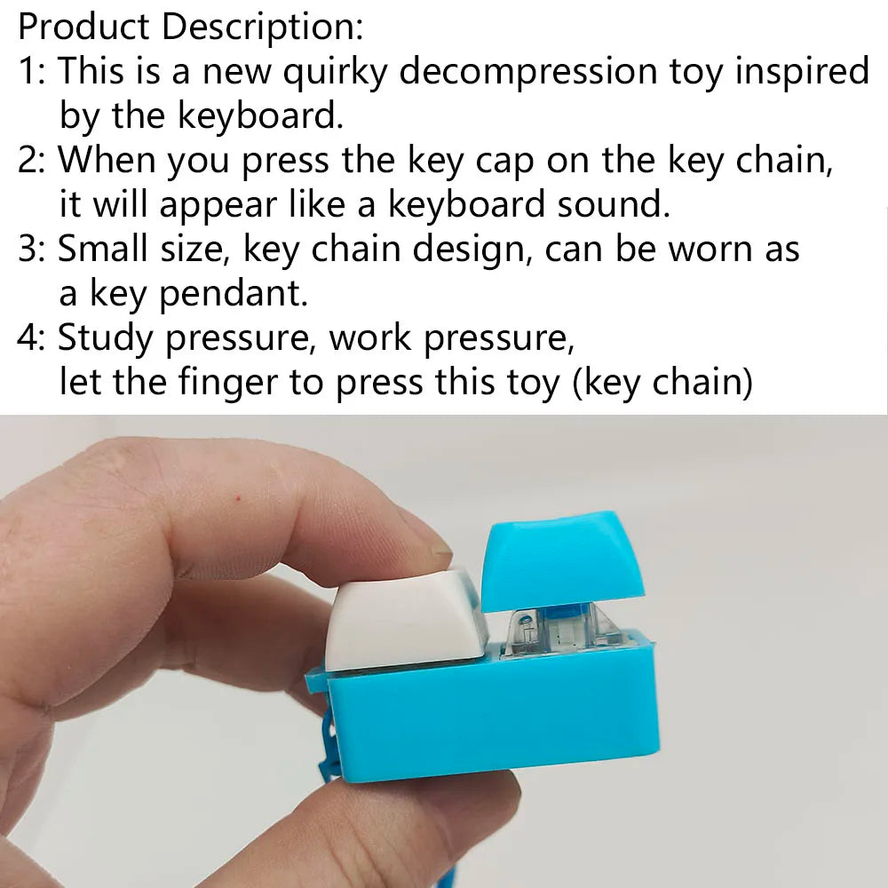 Mechanical Keyboard Pop Fidget Keychain Bag Charm