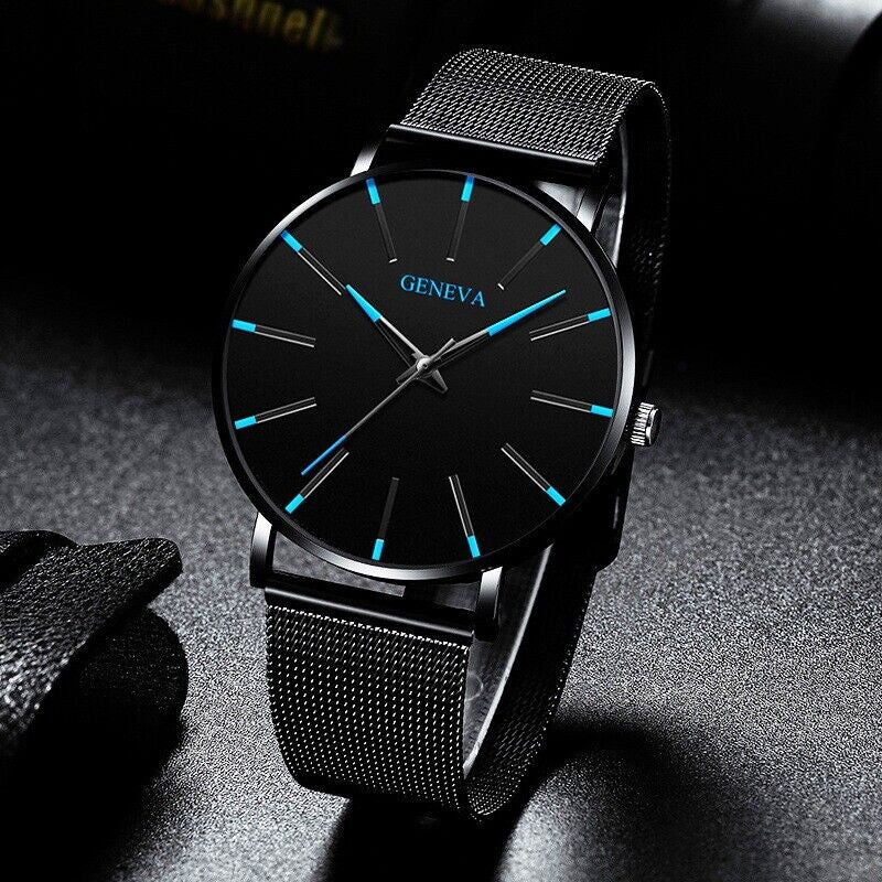 Men's Stainless Steel Waterproof Watch - Quartz Luminous - Classic Watches Business