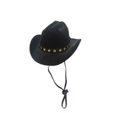 Black / Star adjustable cowboy hat for cats and small dogs