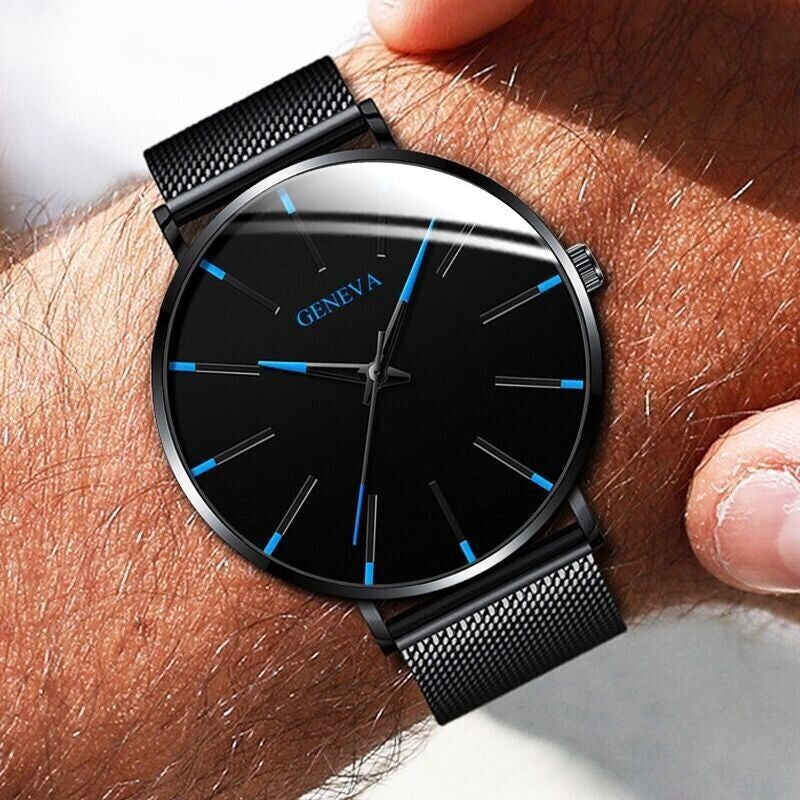 Men's Stainless Steel Waterproof Watch - Quartz Luminous - Classic Watches Business