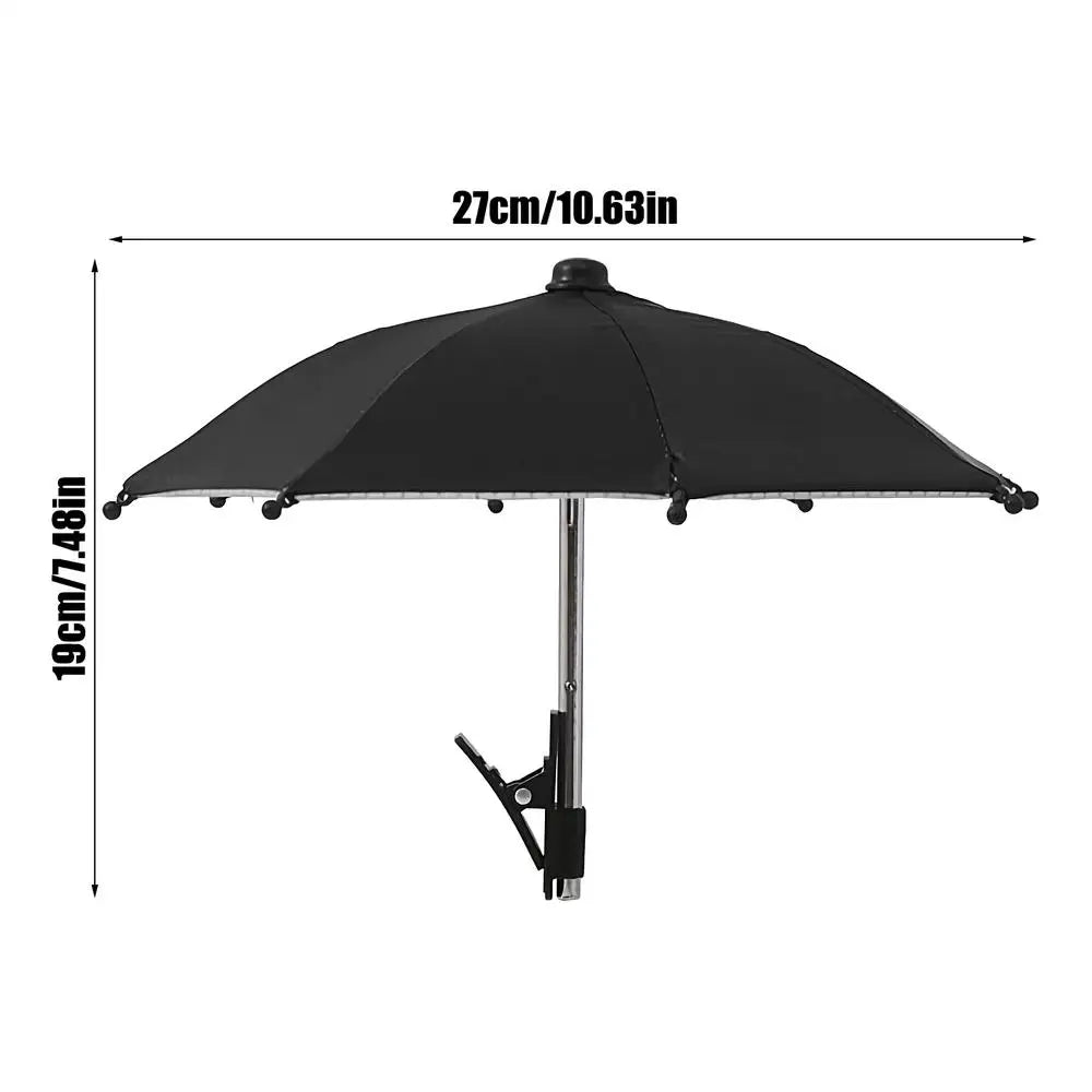 Clip-On Phone Umbrella Sun Shade – Adjustable Anti-Glare Smartphone Screen Shade for Beach, Travel, Camping & Outdoor Filming