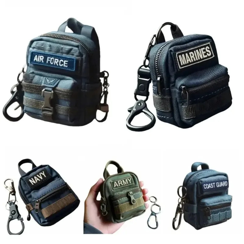 Armed Forces Mini Backpack Keychain Bag Charms Army Navy Air Force Marines Coast Guard