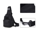 TrailGrid MOLLE tactical sling pack – storage, strap and carry detail