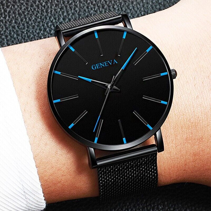 Men's Stainless Steel Waterproof Watch - Quartz Luminous - Classic Watches Business