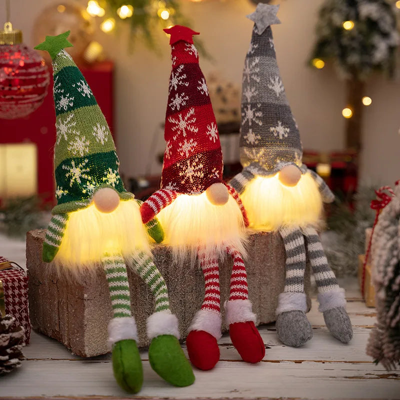 20/30Cm LED Faceless Doll Elf Gnome with Lights Christmas Decoration Home Merry Christmas Navidad Children New Year Gift 2025