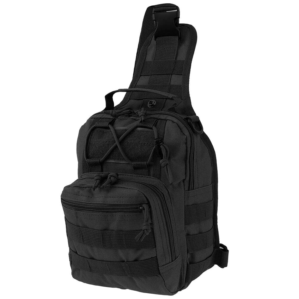 TrailGrid MOLLE tactical sling pack – Black