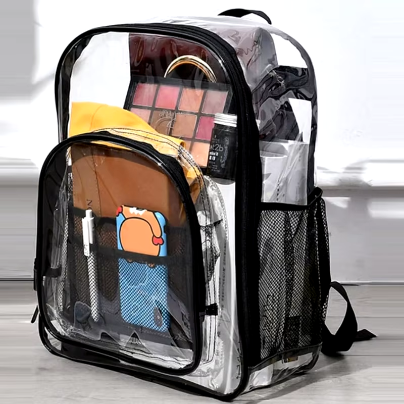 Clear Backpack Transparent School Bag Large Capacity Stadium and Concert Approved