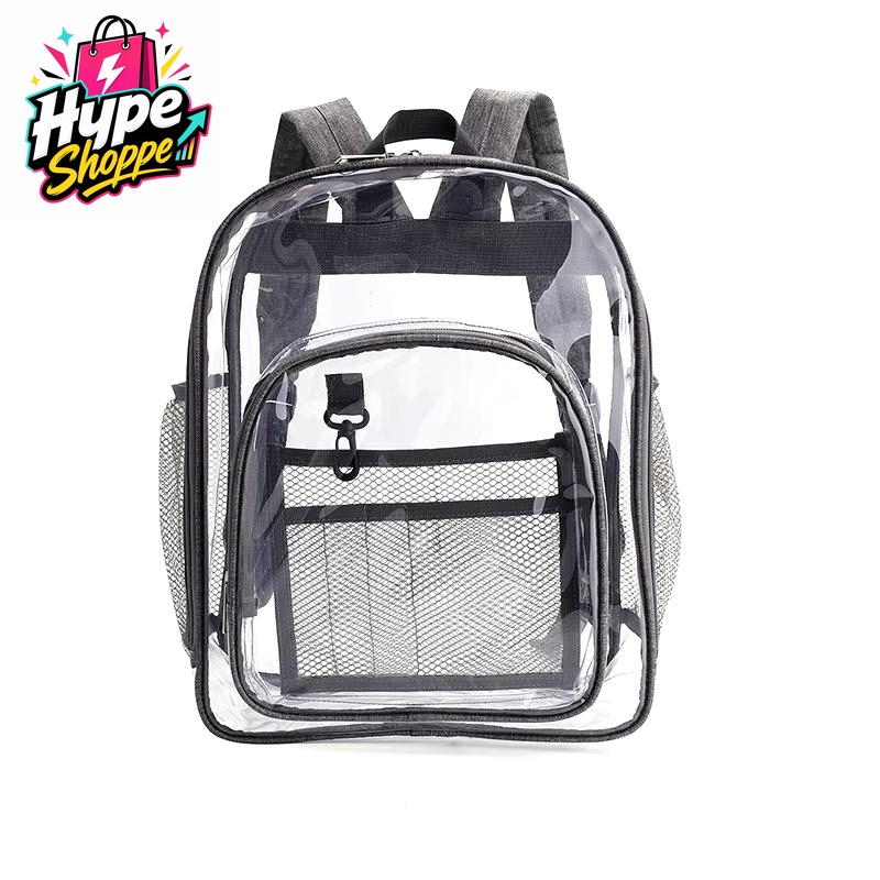 Clear Backpack Transparent School Bag Large Capacity Stadium and Concert Approved