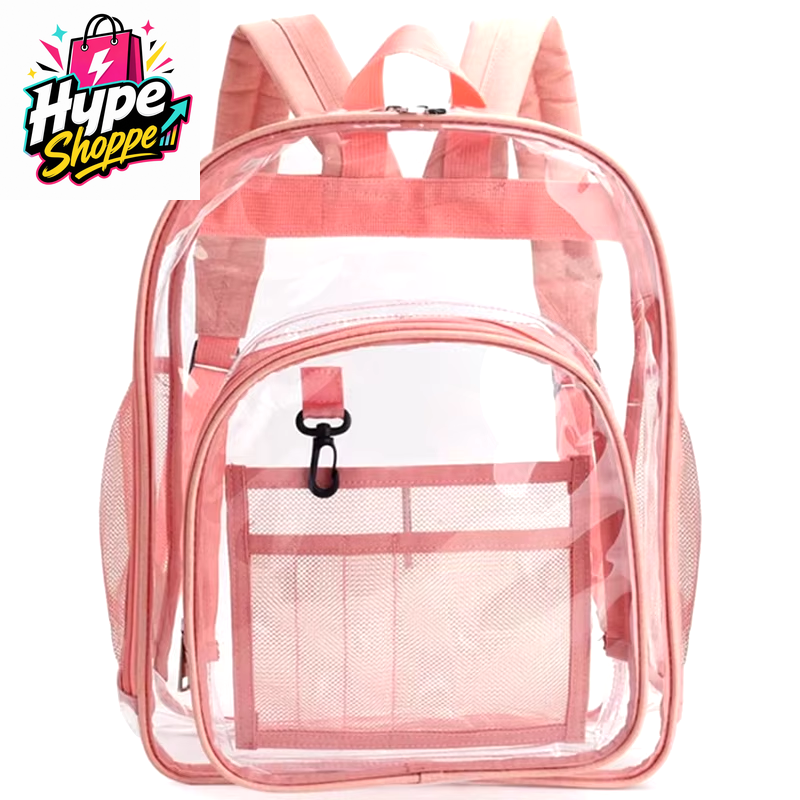 Clear Backpack Transparent School Bag Large Capacity Stadium and Concert Approved