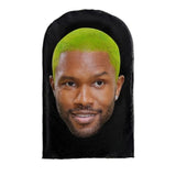 FaceFlip mesh costume mask — Neon Green Hair