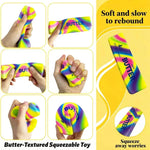 Rainbow butter squishy hand pressing sequence