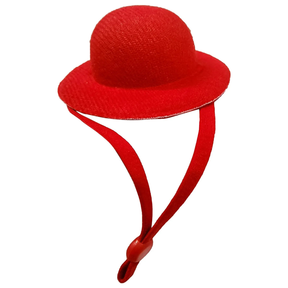 Red funny chicken hat for hens and roosters with adjustable chin strap