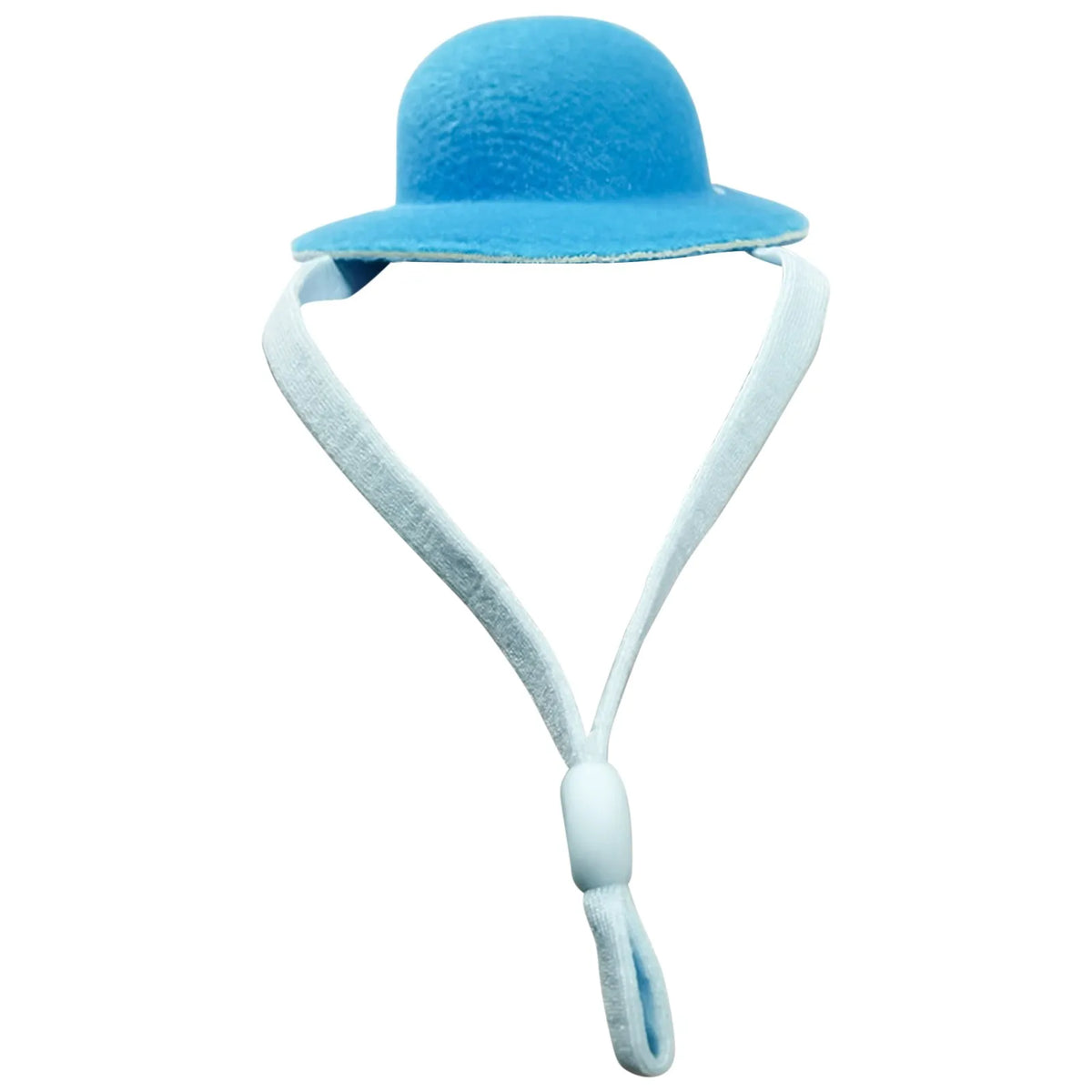 Light blue funny chicken hat for hens and roosters with adjustable chin strap