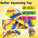 Tie-dye butter squishy toy details