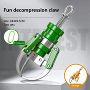 PrizeClaw green and orange mini grabber keychain