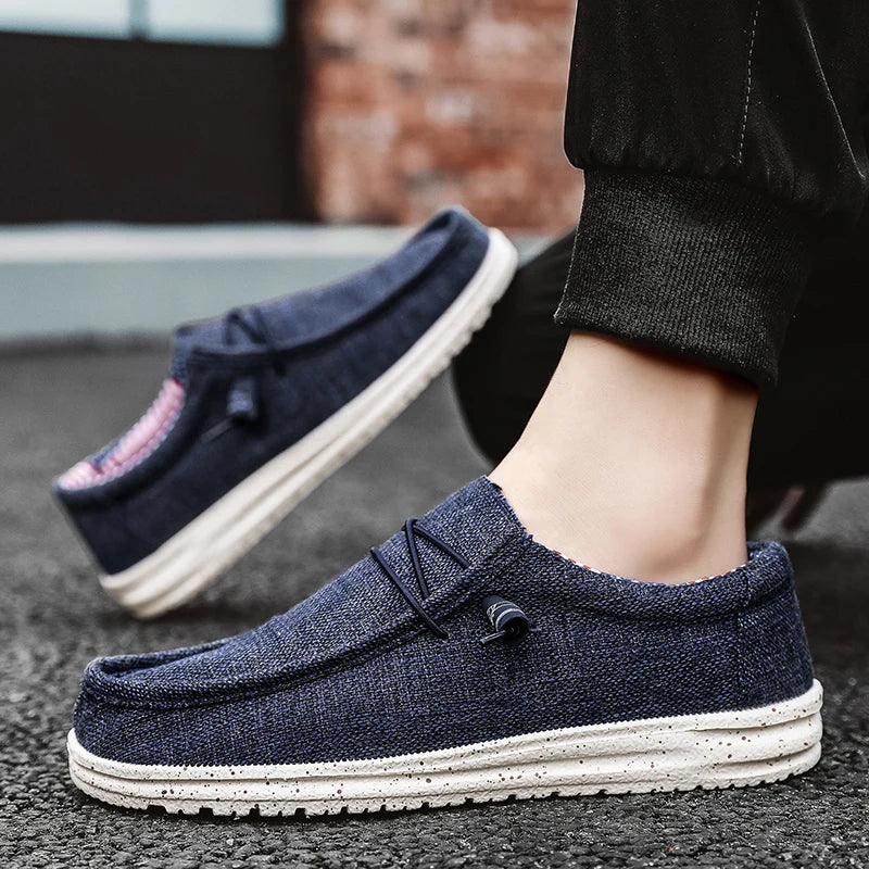 Hey Jude's Dude Shoes – denim canvas shoe profile