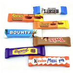 Examples of randomly assorted candy-bar squishy designs