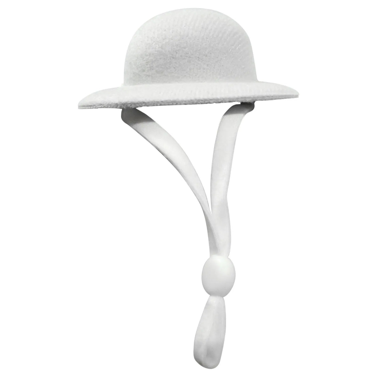 White funny chicken hat for hens and roosters with adjustable chin strap