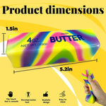 Rainbow butter squishy size illustration