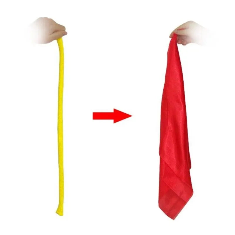 Rope to Silk Magic Trick, Instant Rope Transformation Illusion Prop for Close-Up, Stage Magic, Parties & Performances