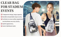 Clear Crossbody Bag Clear Bag for Stadium Events Clear Purses for Women Men