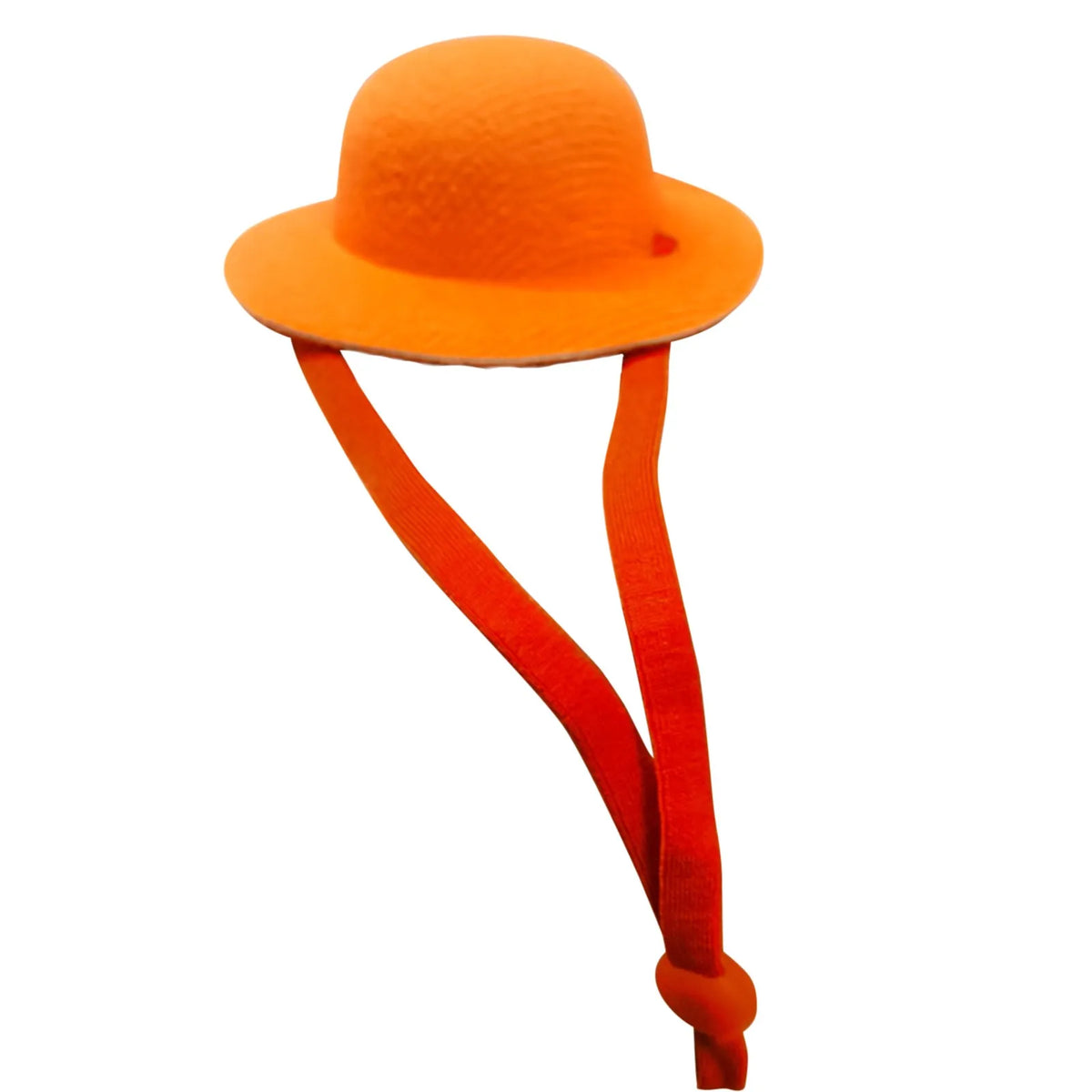 Orange funny chicken hat for hens and roosters with adjustable chin strap