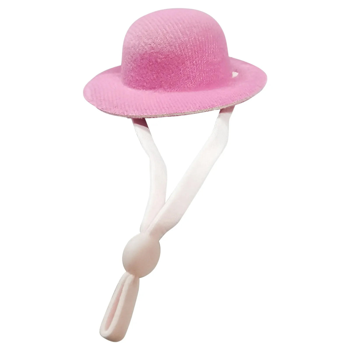 Pink funny chicken hat for hens and roosters with adjustable chin strap
