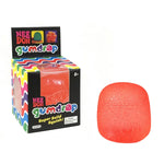 Orange gumdrop textured fidget toy with packaging
