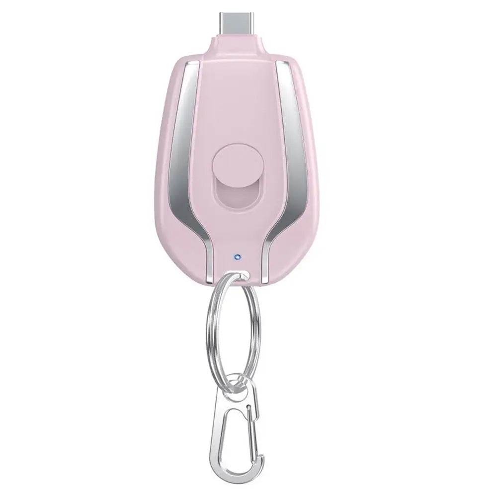Keychain Phone Charger Type C Emergency Mini Power Bank Ultra-Compact and Wireless