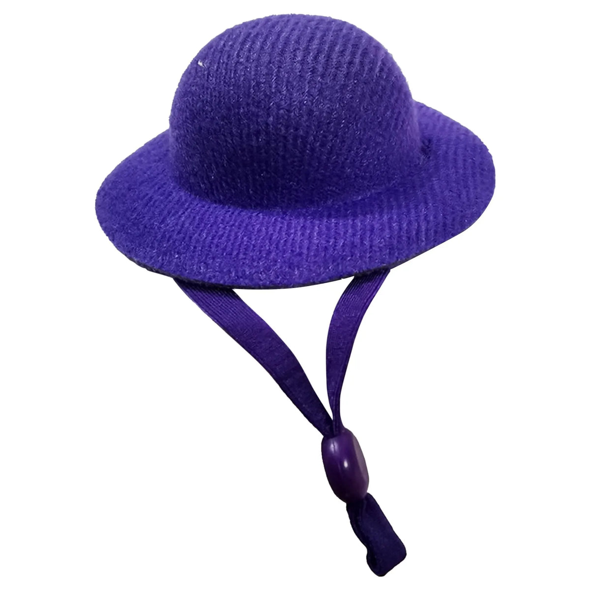 Purple funny chicken hat for hens and roosters with adjustable chin strap