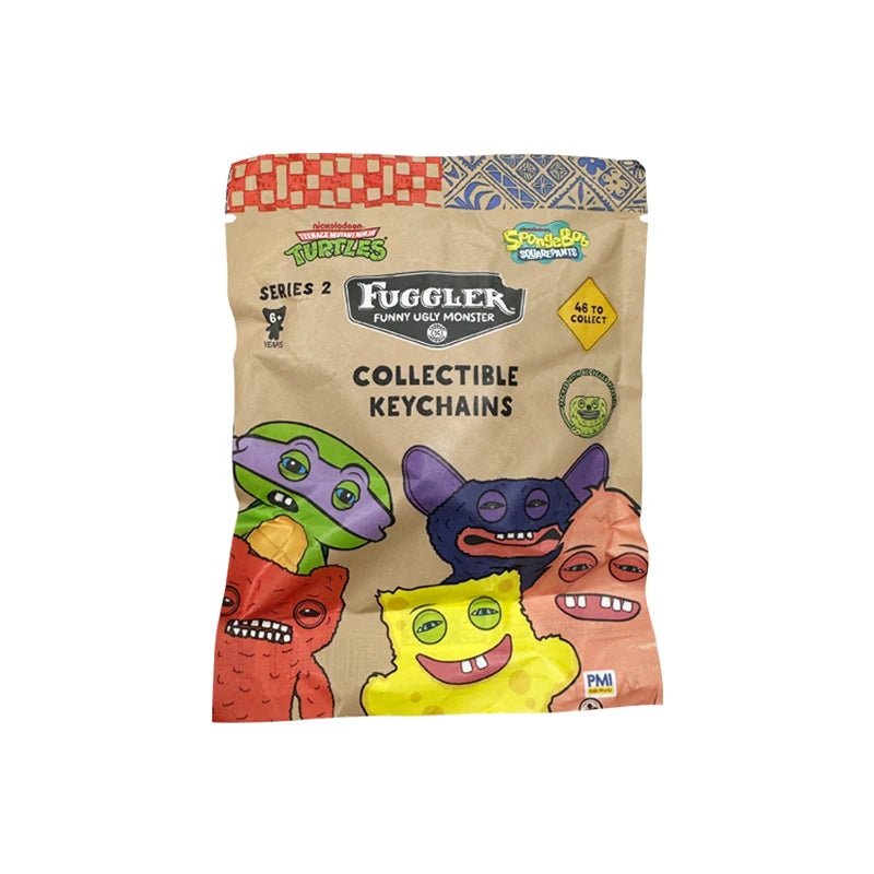 Original Fuggler Figurine Keychain Toys Blind Box Ugly Monster Tooth Wide Eyed Weirdo Screech Collectible Model Backpack Pendant