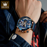 OLEVS 9915 Horizon Men’s Quartz Watch – Oversized Dial & Leather Strap
